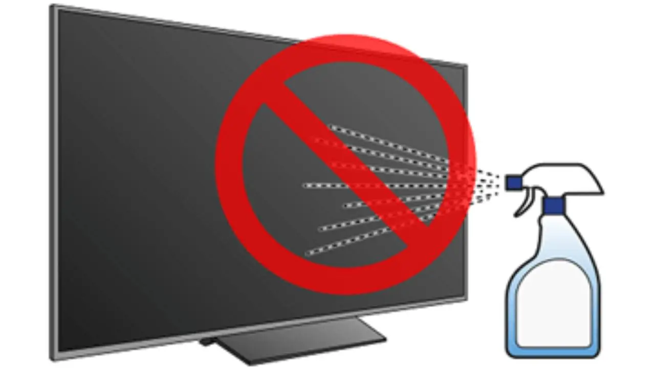 اسپری نکردن بر روی تلویزیون برای تمیز کردن- جاوید الکترونیک
